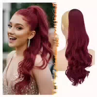 Pferdeschwanz Haarteil Synthetik Clip Ponytail 50 cm Burgund 1 st