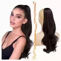 Pferdeschwanz Haarteil Wellig Kordelzug Comb Clip 50 cm Schw 1 st
