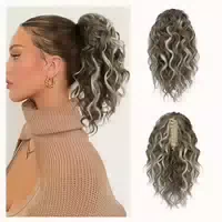 Pferdeschwanz Haarverlängerung Kinnclip 31 cm Mittelbraun As 1 st