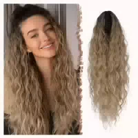 Pferdeschwanz Haarextension 6 27t613# Ombre Blond Mix Braun 1 st