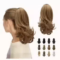Pferdeschwanzverlängerung Clip 33cm Hellblond Erdbeerblond g 1 st