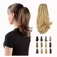 Pferdeschwanzverlängerung Clip 33cm Hellblond Erdbeerblond g 1 st