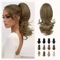 Pferdeschwanzverlängerung Clip 33cm Hellblond Erdbeerblond g 1 st
