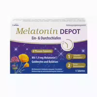 Melatonin Depot Ein & Durchschlaf Tabletten 15 St