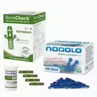 Benecheck Harnsäure Teststreifen 25 Stück 100 Lanzetten 25 st