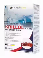 Natürliches Krillöl 500mg mit Omega 3 6 9 60 st Kapseln