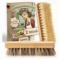 Putzbürsten Set, Harte Kokos & Weiche Nylonborsten 1 St