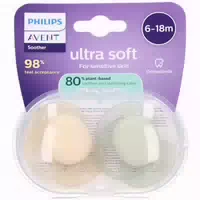 Philips Avent Schnuller Ultra Soft Forest Friends 6 18 Monate Doppelpack Beige Grün