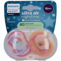 Philips Avent Ultra Air Nighttime Glow Schnuller – 18m – Toucan Cat