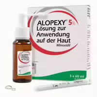 Alopexy 5% Lösung zur Anwendung auf der Haut 3x60 ml gegen Anlagebedingten Haarausfall