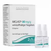 Miclast 80 mg g Wirkstoffhaltiger Nagellack 2x3 ml Wirkstoffhaltiger Nagellack
