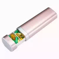 Tablettenbox 7 Tage Metall Pillendose Reise Zweischichtig Bl 1 st