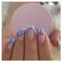 Pink Love Herz Schleife Press On Nails Lang Almond Rhineston 1 st