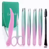 Pinzettenset 7 Tlg für Frauen mit Reiseetui Augenbrauenpi 1 st