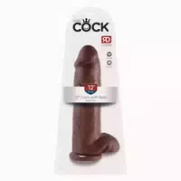 King Cock Dildo mit Hoden und Saugfuß 30,5cm