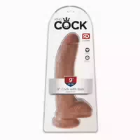 King Cock Naturdidlo mit Hoden 23cm