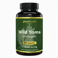 Plantomol Basics Wild Yams Kapseln 880mg Yamswurzel Hochdosiert Pro Tagsedosis Rein & Vegan