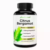 Plantomol Citrus Bergamot Kapseln 1500mg Bergamotte Extrakt mit 50% Polyphenole Pro Tagesdosis