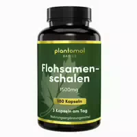 Plantomol Basics Flohsamenschalen Kapseln Hochdosiert 1500mg Pro Tag Reich an Ballaststoffen