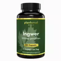 Plantomol Basics Ingwer Kapseln mit 1000mg Gemahlenem Ingwer 2 Monatsvorrat