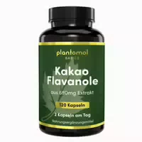 Plantomol Basics Kakao Flavanol Kapseln mit 200mg Natürlichen Flavanolen Pro Tagesdosis