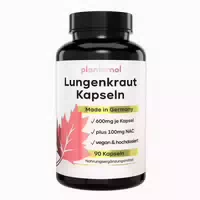 Plantomol Lungenkraut Kapseln 600mg Lungwort Pro Kapsel mit Vitamin B2 für die Schleimhäute