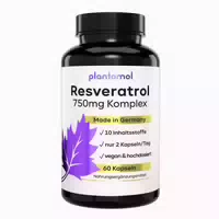 Plantomol Resveratrol 750mg Trans Resveratrol Hyaluron Silizium Haut Haare Nägel Kapseln
