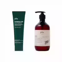 Plu Exfoliating Scalp Scrub Peppermint 200g 1ea & Therapy Body Wash 500g Lily Vanilla 1ea Set