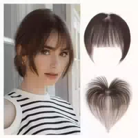Pony Clip in Echthaar Bangs Pony Haarteil Luft 10 5g 02 Dunk 1 st