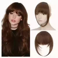 Clip in Pony Haarteil Synthetisch Flat Bangs Schläfen Sandbl 1 st