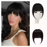 Ponyclip Remy Echthaar Onepiece Neat Bangs Natürliches Schwa 1 st