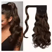 Ponytail Extensions Pferdeschwanz 50 cm Mittel Braun Hellbra 1 st