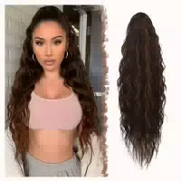 Ponytail Haarextension 65 cm 65 cm 4h30 Dunkelbraun und Hell 1 st