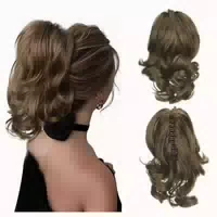 Ponytail Zopf Haarteil Extension Synthetik Lockig 35 cm 110g 1 st