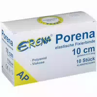 Porena Elastische Mullbinde 10 cm Cellophan Weiß 1 Binde
