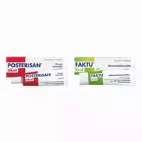 Posterisan Akut Hämorrhoidensalbe Lidocain bei Starkem Juckreiz, Schmerzen im Analbereich, 25 g Salbe Posterisan Protect Hämorrhoidenzäpfchen bei Reizungen, als Hautschutz und zur Prophylaxe, 10 stk