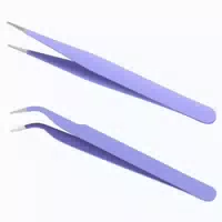 Präzisionspinzette Edelstahl 2er Set Wimpernverlängerung Pin 1 st