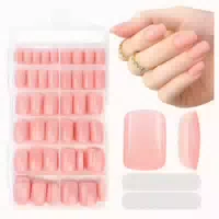 Press On Nägel Acryl 240 Stück Tips Set Quadratisch Nackt 1 st