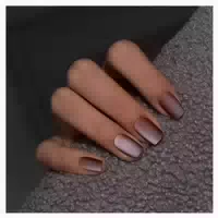 Press On Nails Kurz Mandel Cat Eye Glitter Set 30 Pcs Matt D 1 st