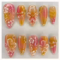 Press On Nails Kurz Almond Nude Rosa Cat Eye Magnetic Ca2 1 st