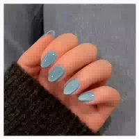 Press On Nails Gel Kurz Mandel Cateye Mirror Chrome 30 Pcs g 1 st