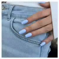 Press On Nails Mandel Ballerina Kurz Jelly Gel 24 Sarg Lila 1 st