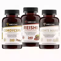 Shroomy Lions Mane, Cordyceps Und Reishi Extrakt Kapseln Im Set 3x240 St