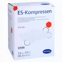 Es Kompressen Steril 7,5x7,5 cm Großpack 20x5 st