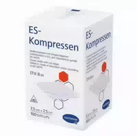 Es Kompressen Unsteril 7,5x7,5 Cm 8fach 100 St