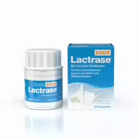 Lactrase 6,000 Laktase Kapseln bei Laktoseintoleranz