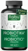 Probioc Kulturen Komplex Kapseln, mit 25 Bakterienstämme Inulin, 180 st – Raibu