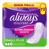 Multipack 3x Always Discreet Inkontinenz Small Plus Gigapack 72 Stück 1 St