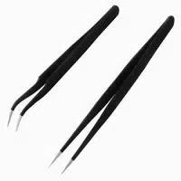 Professionelle Wimpern Pinzetten Set Edelstahl Gerade Geboge 1 st