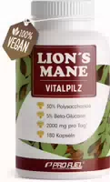 Profuel Lions Mane Kapseln 180x 2000 mg Löwenmähne Pilz Extrakt 180 Kapsel